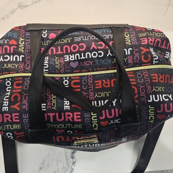 Juicy Couture WordPlay Overnighter Weekender Bag Multicolored NWOT - Picture 3 of 9